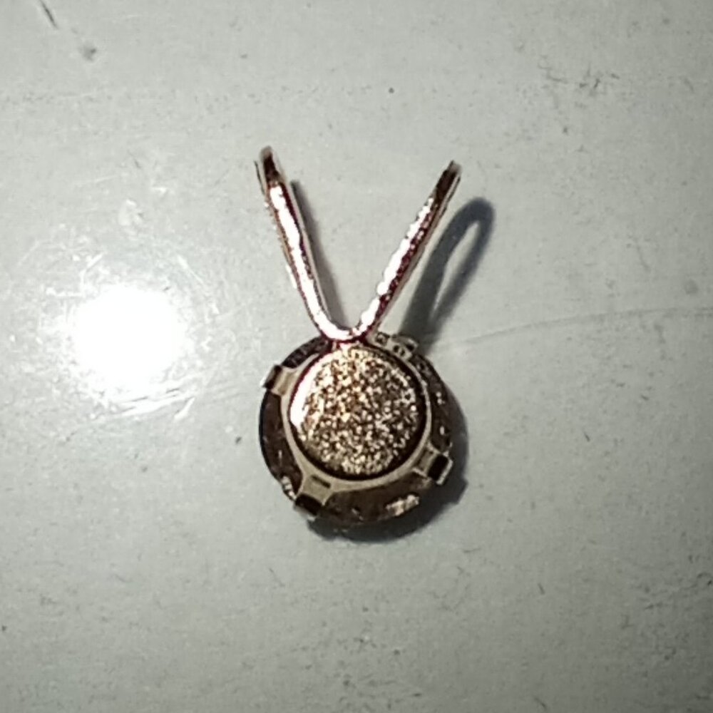 14Kt Yellow Gold 0.64-Carat Solitaire Champagne Diamond Pendant - Picture 4 of 4